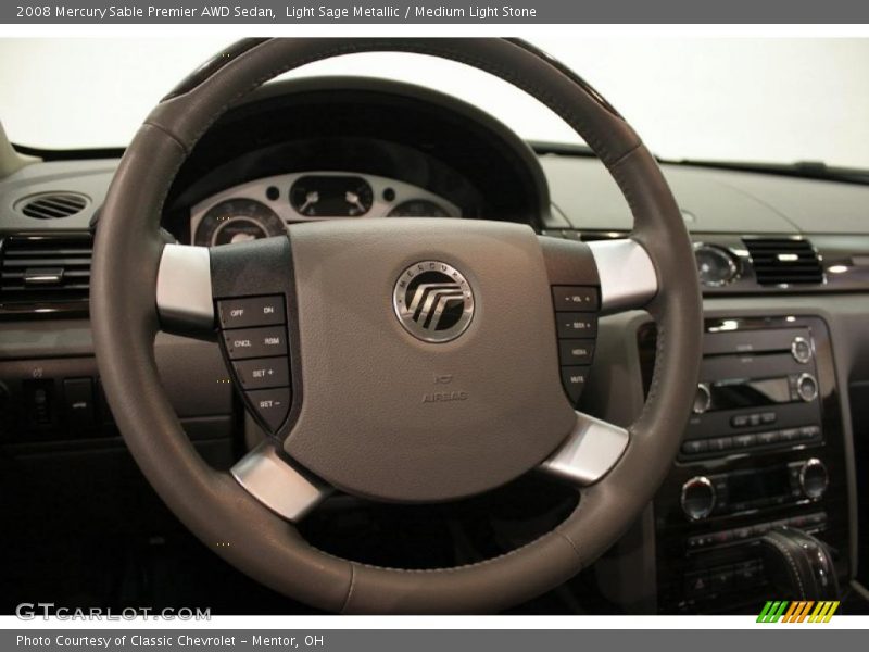 Light Sage Metallic / Medium Light Stone 2008 Mercury Sable Premier AWD Sedan