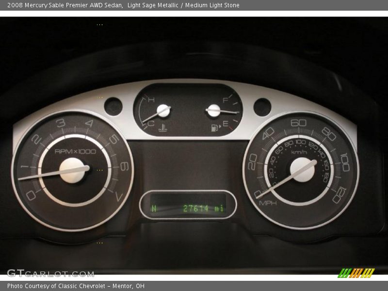 Light Sage Metallic / Medium Light Stone 2008 Mercury Sable Premier AWD Sedan