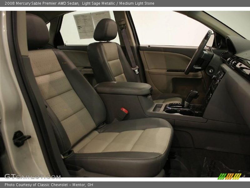 Light Sage Metallic / Medium Light Stone 2008 Mercury Sable Premier AWD Sedan