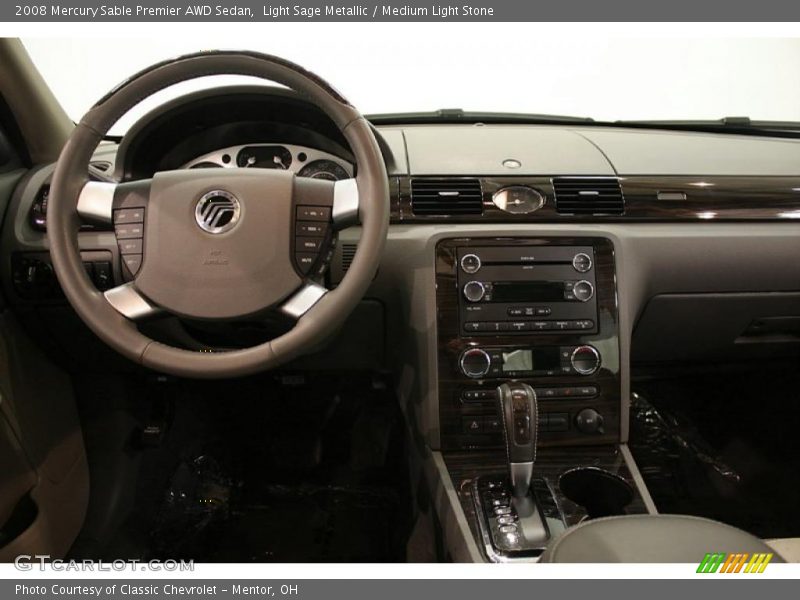 Light Sage Metallic / Medium Light Stone 2008 Mercury Sable Premier AWD Sedan