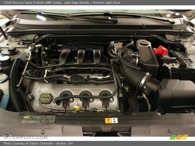 Light Sage Metallic / Medium Light Stone 2008 Mercury Sable Premier AWD Sedan