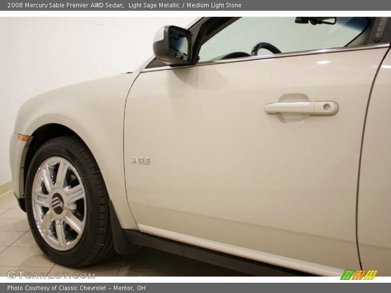 Light Sage Metallic / Medium Light Stone 2008 Mercury Sable Premier AWD Sedan