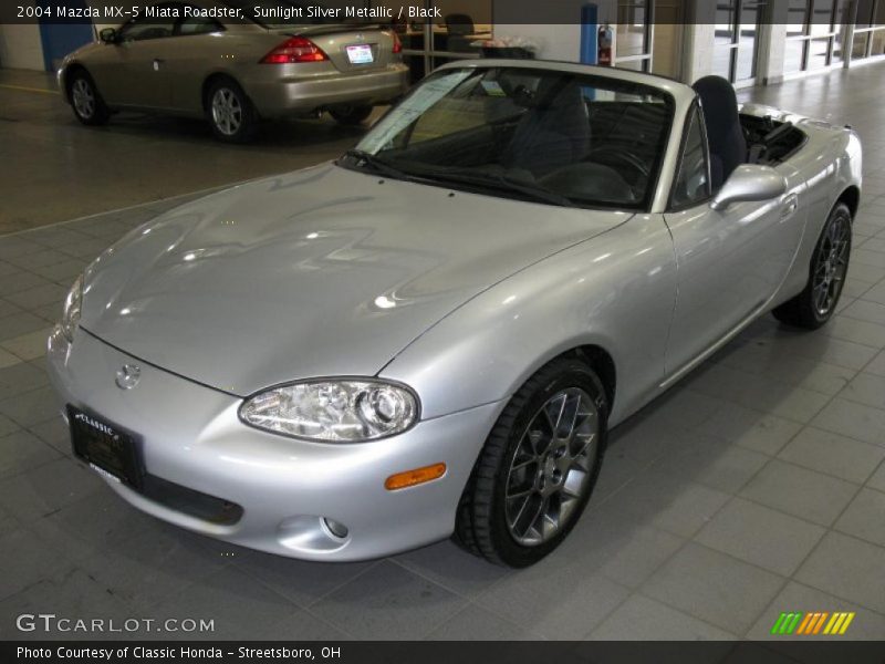 Sunlight Silver Metallic / Black 2004 Mazda MX-5 Miata Roadster