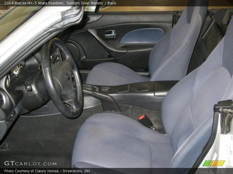 Sunlight Silver Metallic / Black 2004 Mazda MX-5 Miata Roadster