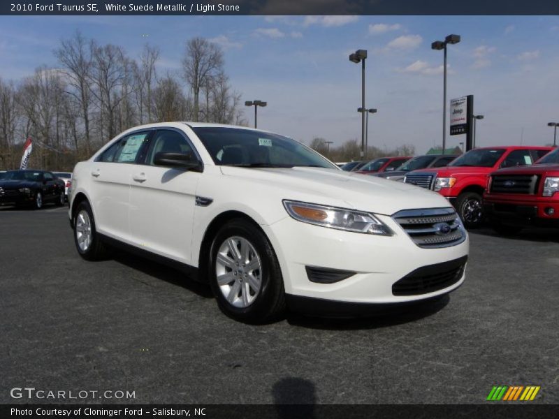 White Suede Metallic / Light Stone 2010 Ford Taurus SE