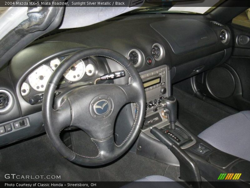 Sunlight Silver Metallic / Black 2004 Mazda MX-5 Miata Roadster