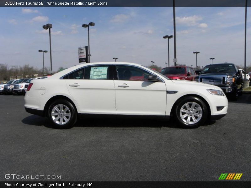 White Suede Metallic / Light Stone 2010 Ford Taurus SE