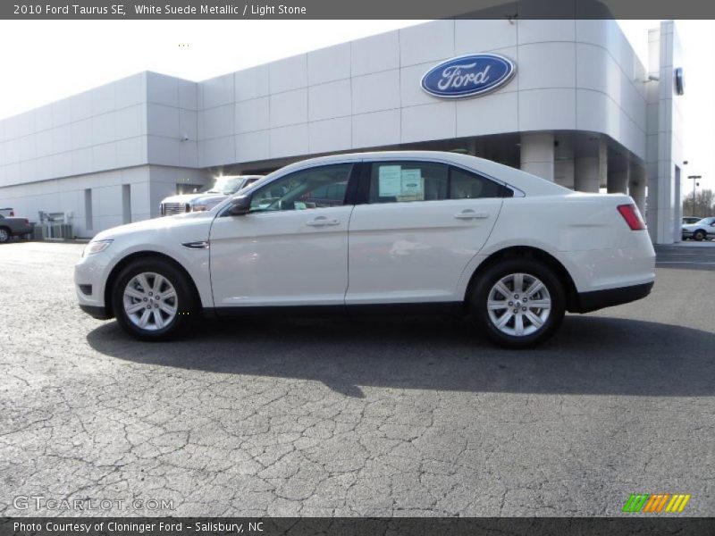 White Suede Metallic / Light Stone 2010 Ford Taurus SE