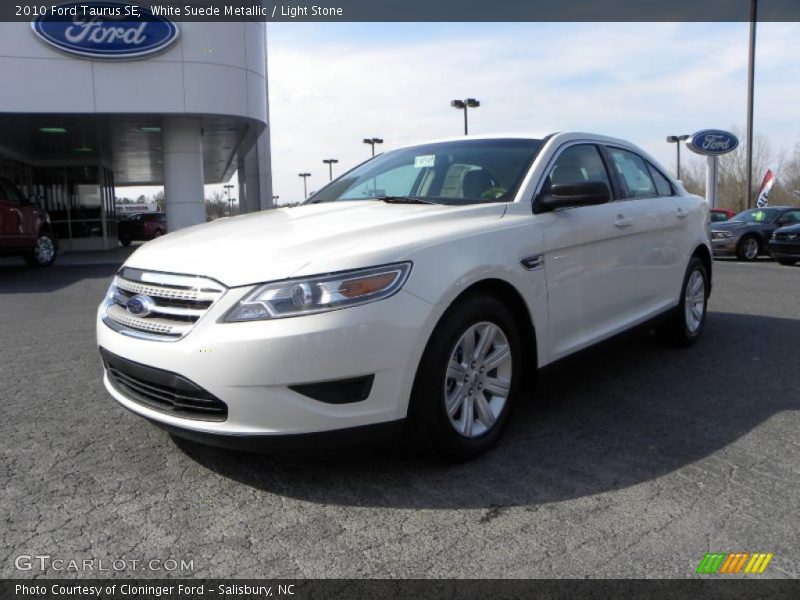 White Suede Metallic / Light Stone 2010 Ford Taurus SE