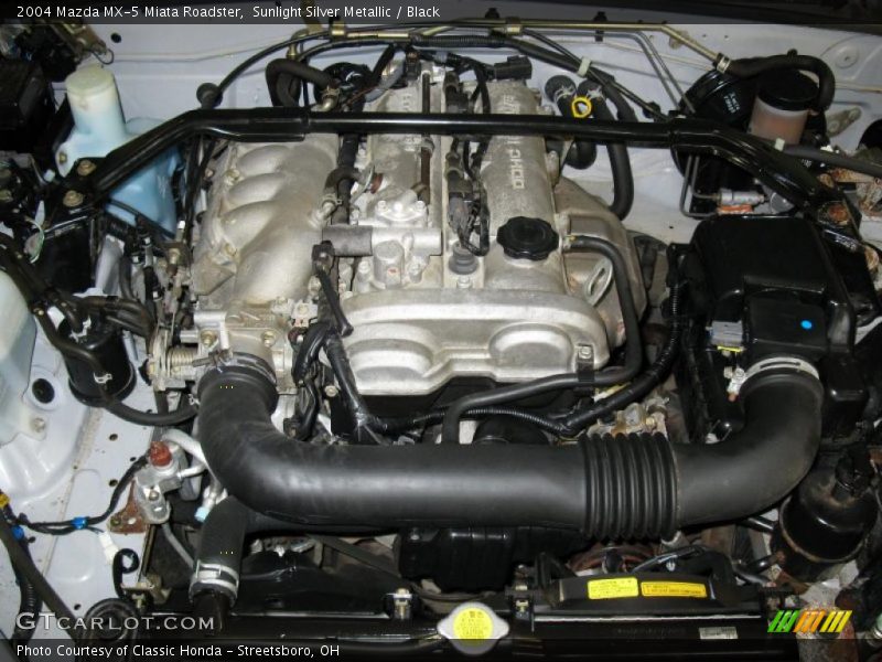 Sunlight Silver Metallic / Black 2004 Mazda MX-5 Miata Roadster