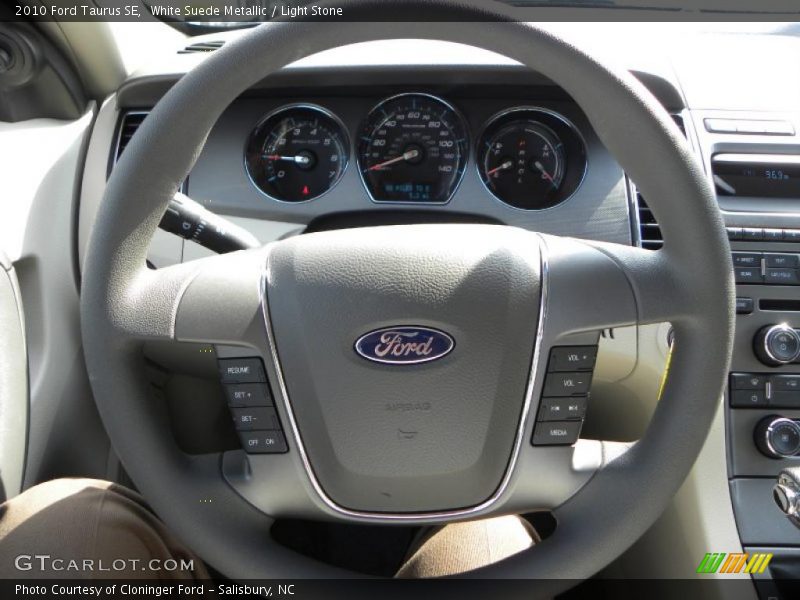 White Suede Metallic / Light Stone 2010 Ford Taurus SE
