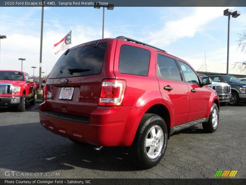 Sangria Red Metallic / Stone 2010 Ford Escape XLT 4WD