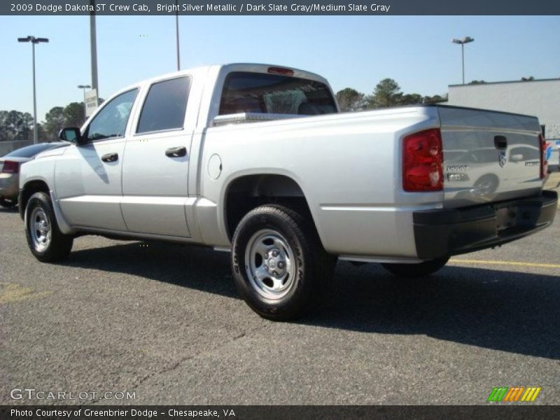 Bright Silver Metallic / Dark Slate Gray/Medium Slate Gray 2009 Dodge Dakota ST Crew Cab