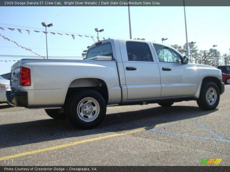 Bright Silver Metallic / Dark Slate Gray/Medium Slate Gray 2009 Dodge Dakota ST Crew Cab