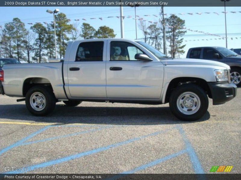 Bright Silver Metallic / Dark Slate Gray/Medium Slate Gray 2009 Dodge Dakota ST Crew Cab