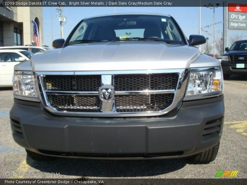 Bright Silver Metallic / Dark Slate Gray/Medium Slate Gray 2009 Dodge Dakota ST Crew Cab