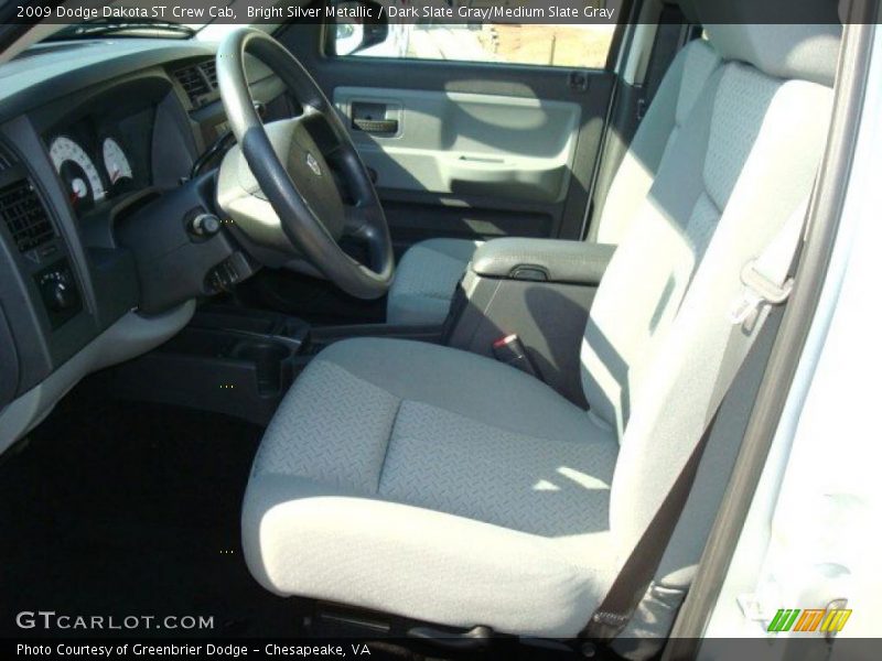 Bright Silver Metallic / Dark Slate Gray/Medium Slate Gray 2009 Dodge Dakota ST Crew Cab