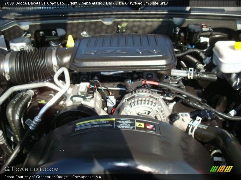 Bright Silver Metallic / Dark Slate Gray/Medium Slate Gray 2009 Dodge Dakota ST Crew Cab