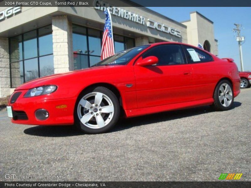 Torrid Red / Black 2004 Pontiac GTO Coupe