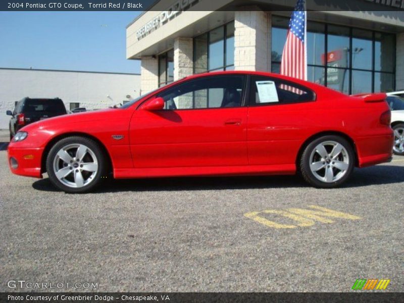 Torrid Red / Black 2004 Pontiac GTO Coupe