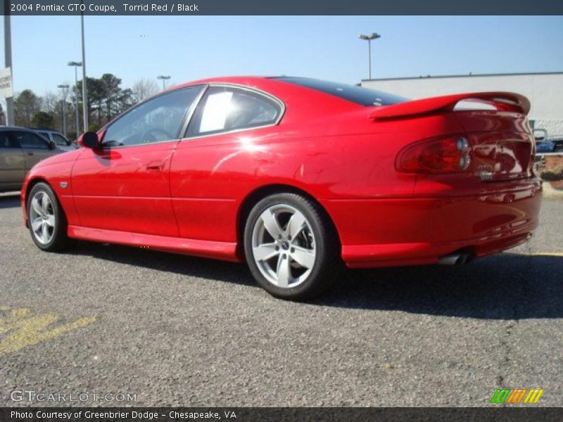 Torrid Red / Black 2004 Pontiac GTO Coupe