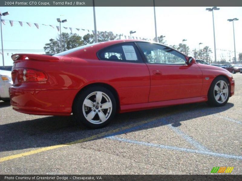 Torrid Red / Black 2004 Pontiac GTO Coupe