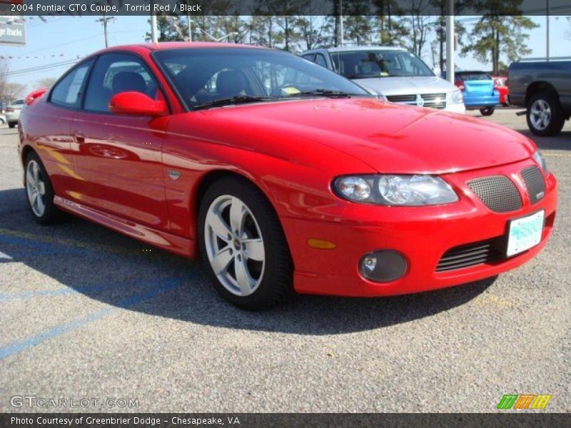 Torrid Red / Black 2004 Pontiac GTO Coupe