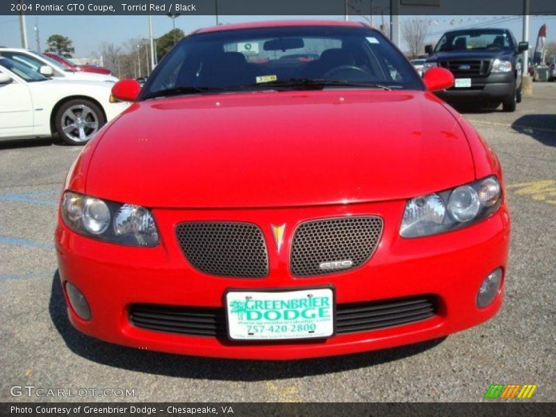 Torrid Red / Black 2004 Pontiac GTO Coupe