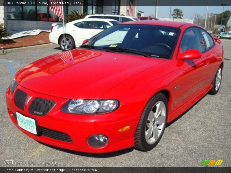 Torrid Red / Black 2004 Pontiac GTO Coupe