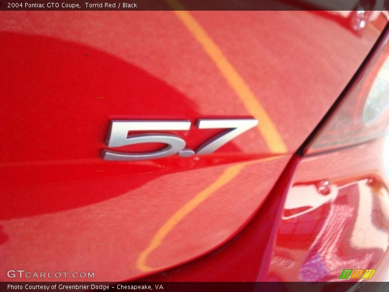 Torrid Red / Black 2004 Pontiac GTO Coupe