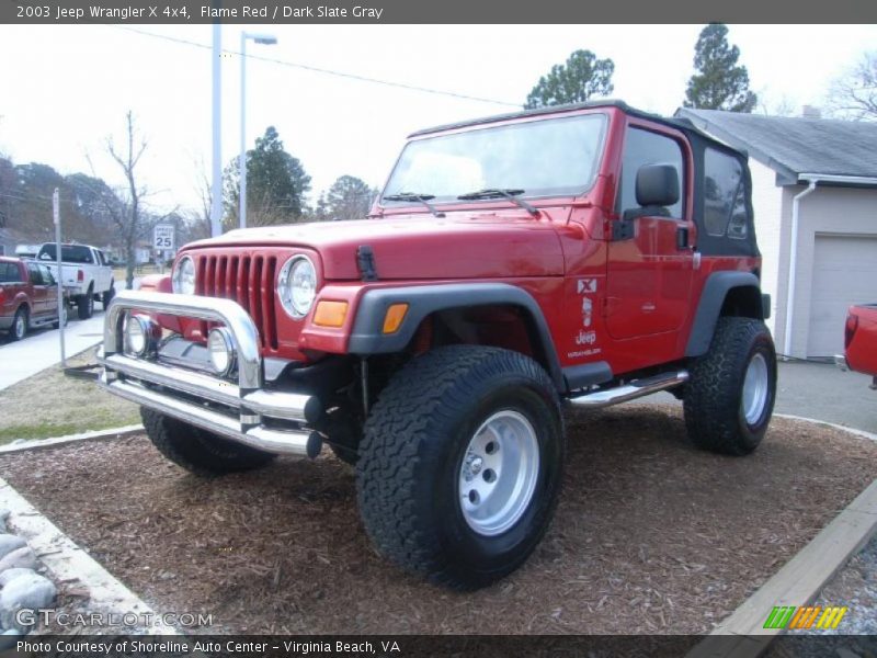 Flame Red / Dark Slate Gray 2003 Jeep Wrangler X 4x4