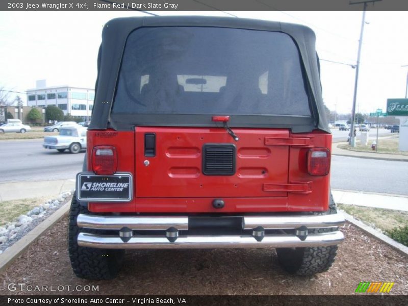Flame Red / Dark Slate Gray 2003 Jeep Wrangler X 4x4