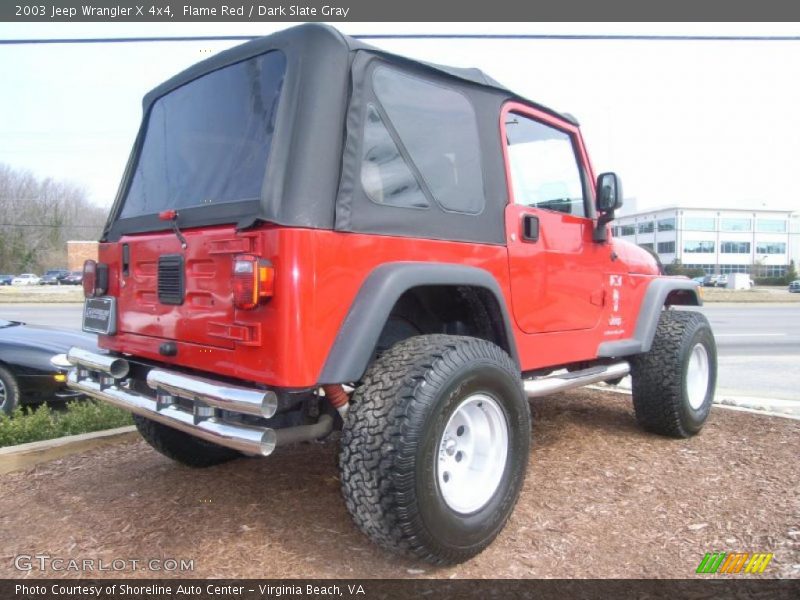 Flame Red / Dark Slate Gray 2003 Jeep Wrangler X 4x4