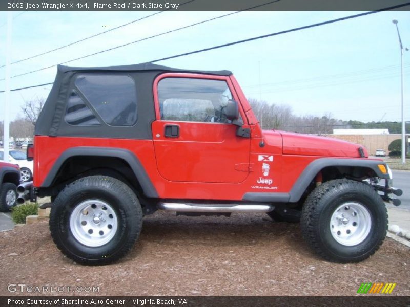 Flame Red / Dark Slate Gray 2003 Jeep Wrangler X 4x4