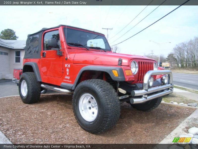 Flame Red / Dark Slate Gray 2003 Jeep Wrangler X 4x4