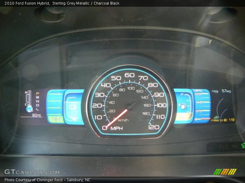 Sterling Grey Metallic / Charcoal Black 2010 Ford Fusion Hybrid