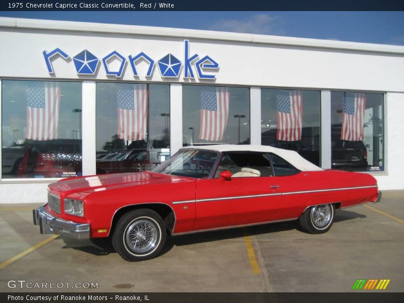 Red / White 1975 Chevrolet Caprice Classic Convertible