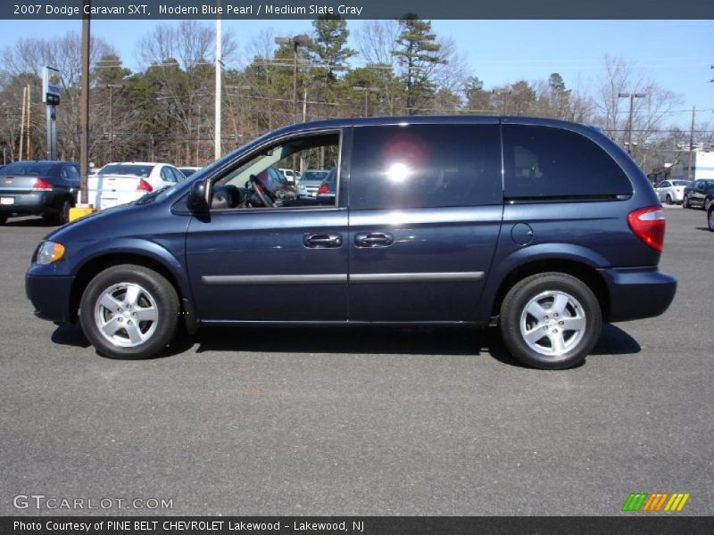 Modern Blue Pearl / Medium Slate Gray 2007 Dodge Caravan SXT