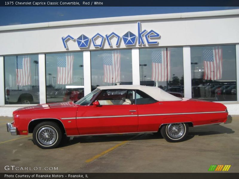 Red / White 1975 Chevrolet Caprice Classic Convertible