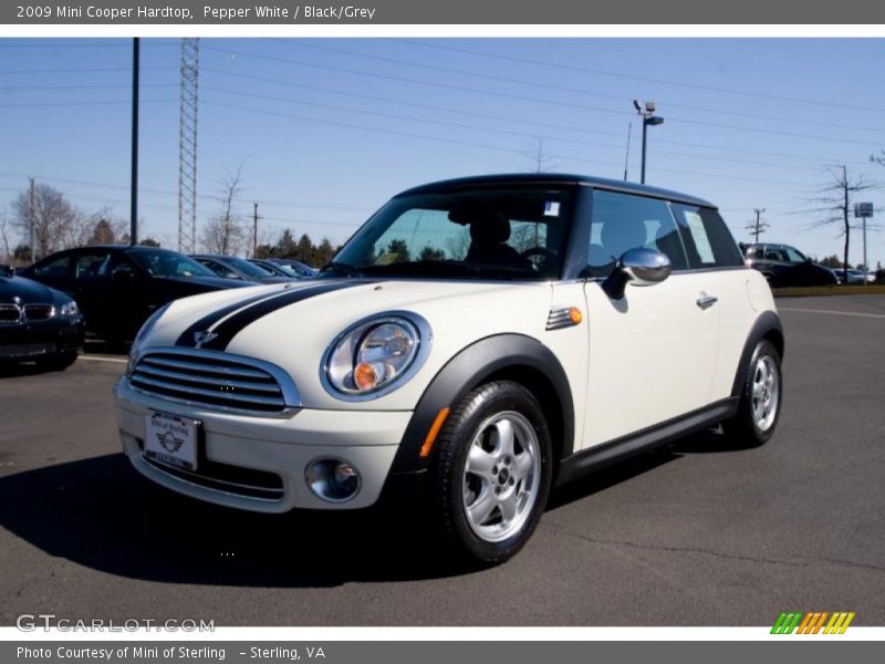Pepper White / Black/Grey 2009 Mini Cooper Hardtop