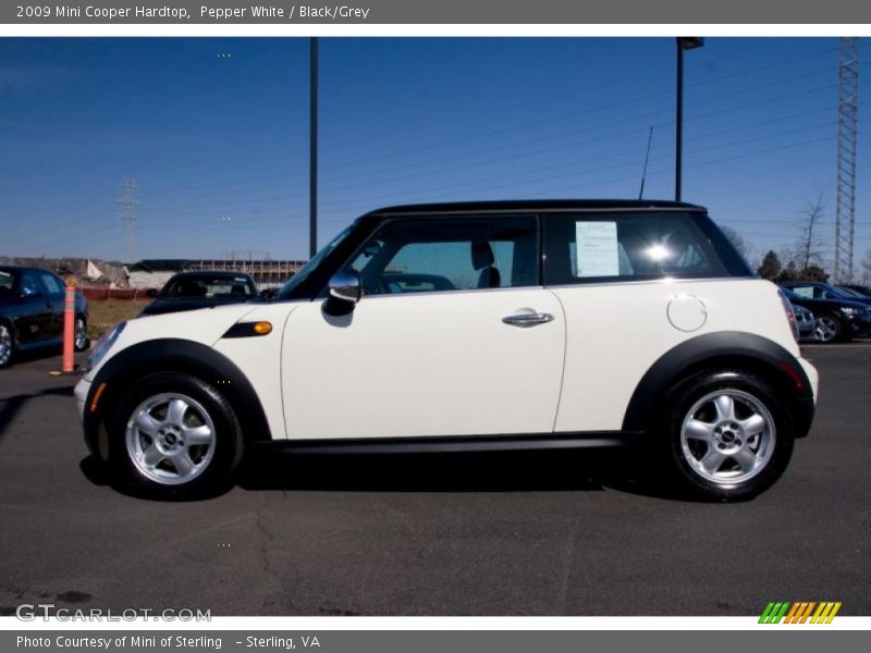 Pepper White / Black/Grey 2009 Mini Cooper Hardtop