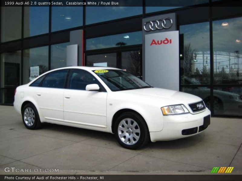Casablanca White / Royal Blue 1999 Audi A6 2.8 quattro Sedan