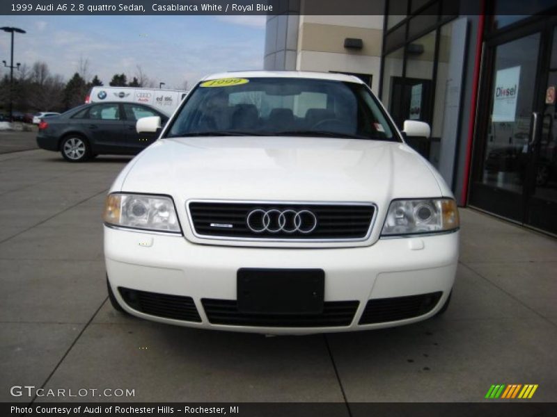 Casablanca White / Royal Blue 1999 Audi A6 2.8 quattro Sedan