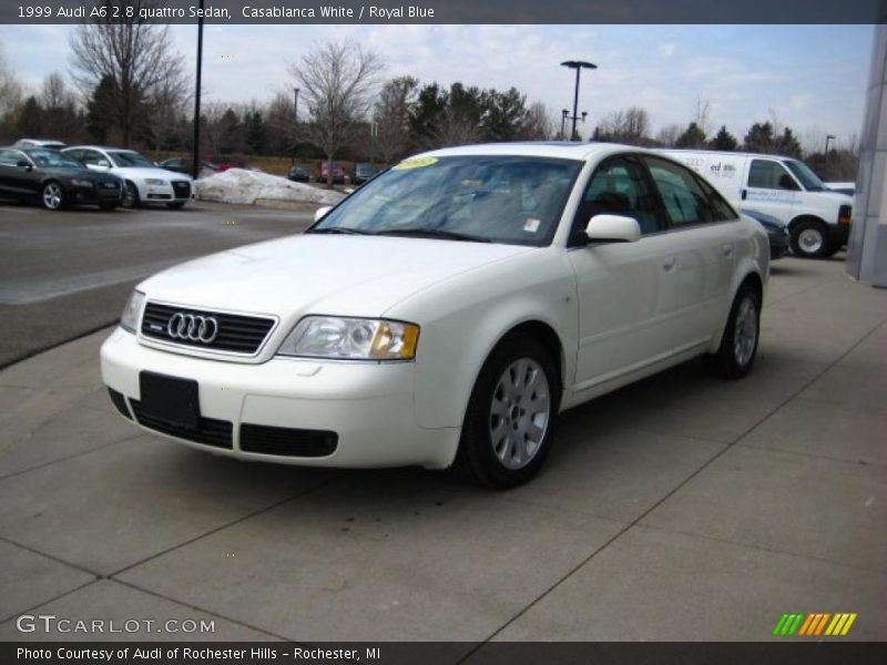 Casablanca White / Royal Blue 1999 Audi A6 2.8 quattro Sedan