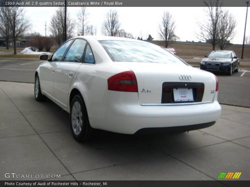 Casablanca White / Royal Blue 1999 Audi A6 2.8 quattro Sedan