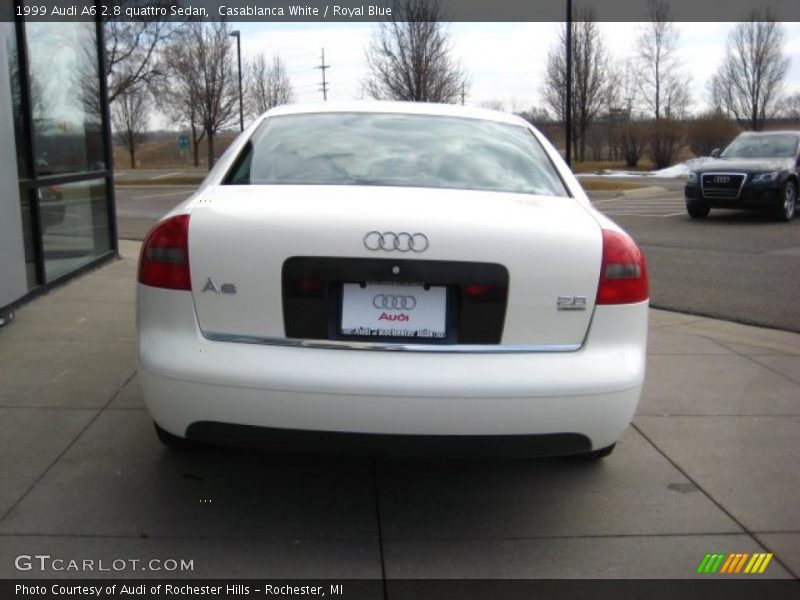 Casablanca White / Royal Blue 1999 Audi A6 2.8 quattro Sedan