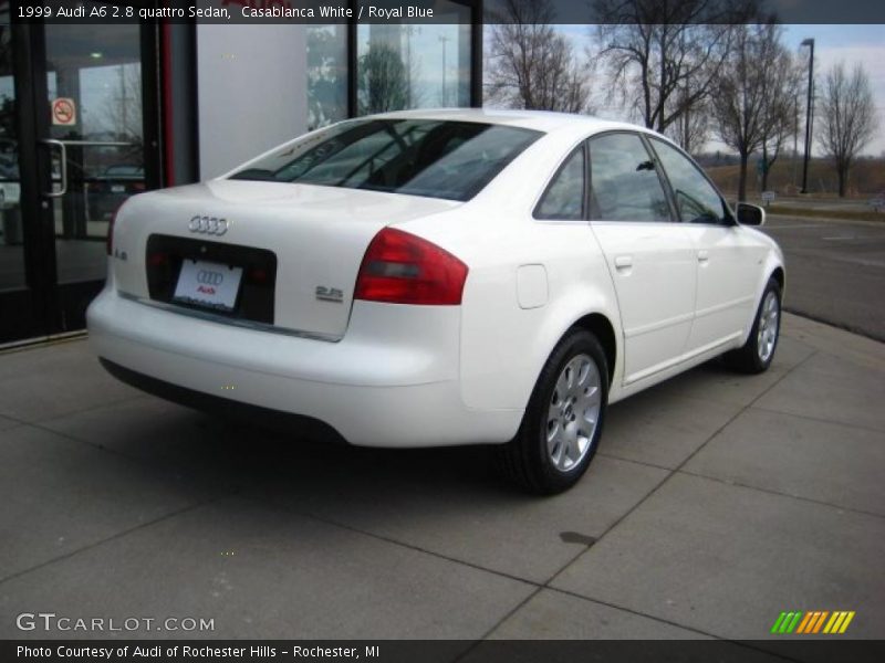 Casablanca White / Royal Blue 1999 Audi A6 2.8 quattro Sedan
