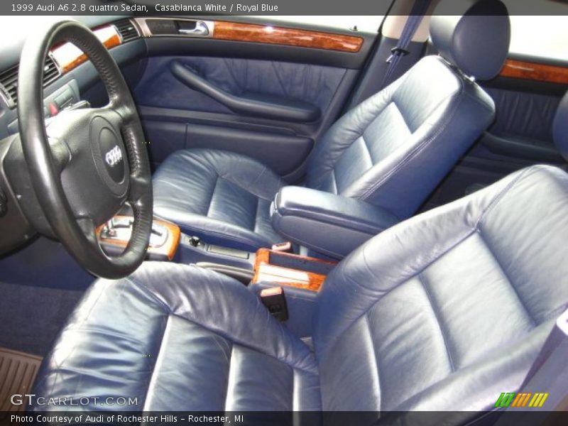 Casablanca White / Royal Blue 1999 Audi A6 2.8 quattro Sedan