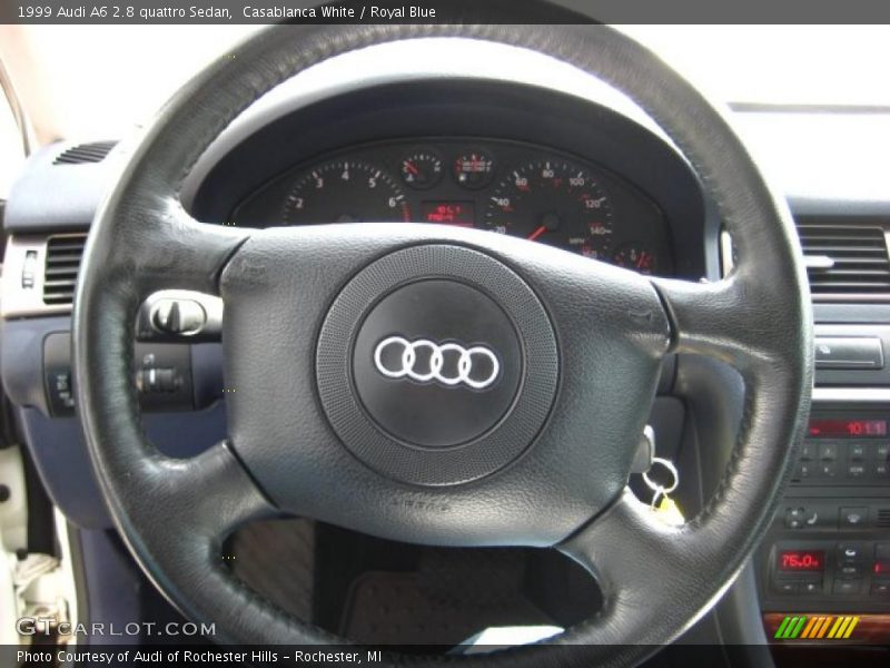 Casablanca White / Royal Blue 1999 Audi A6 2.8 quattro Sedan