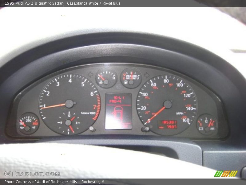 Casablanca White / Royal Blue 1999 Audi A6 2.8 quattro Sedan
